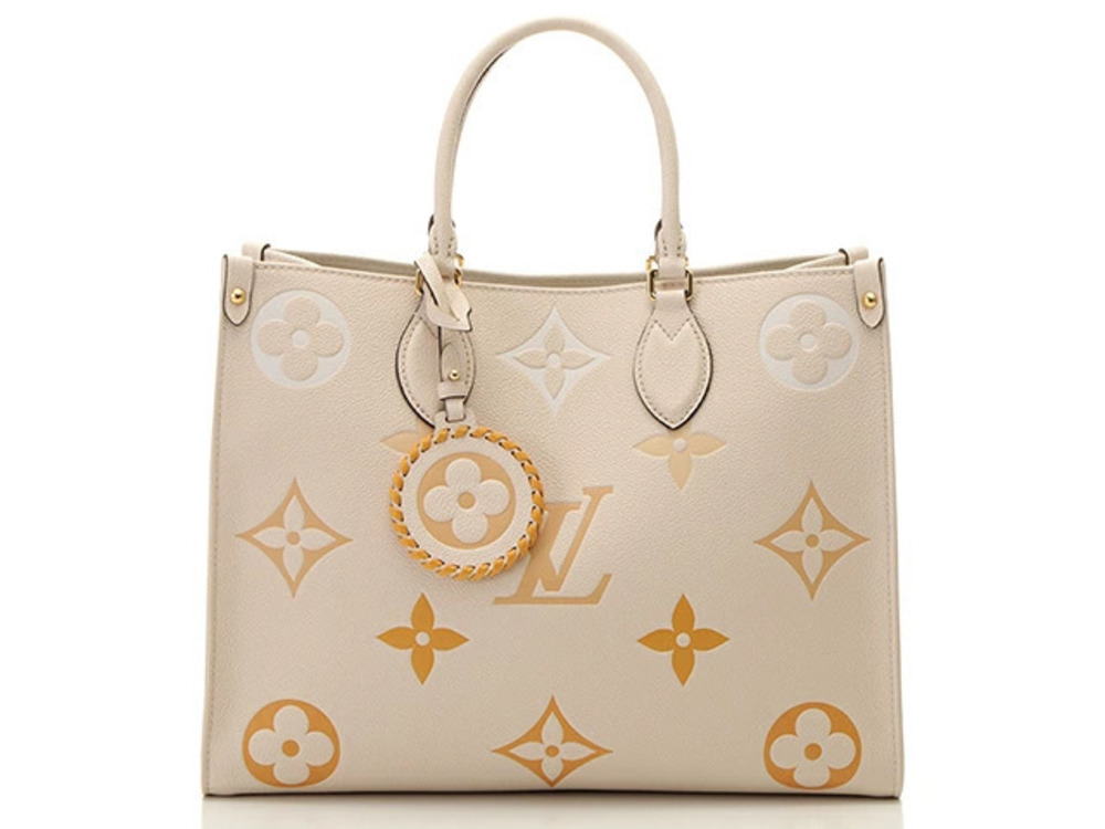 LOUIS VUITTON On The Go Monogram Empreinte Cream Saffron T